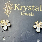 Crystal Bloom Stud Earrings