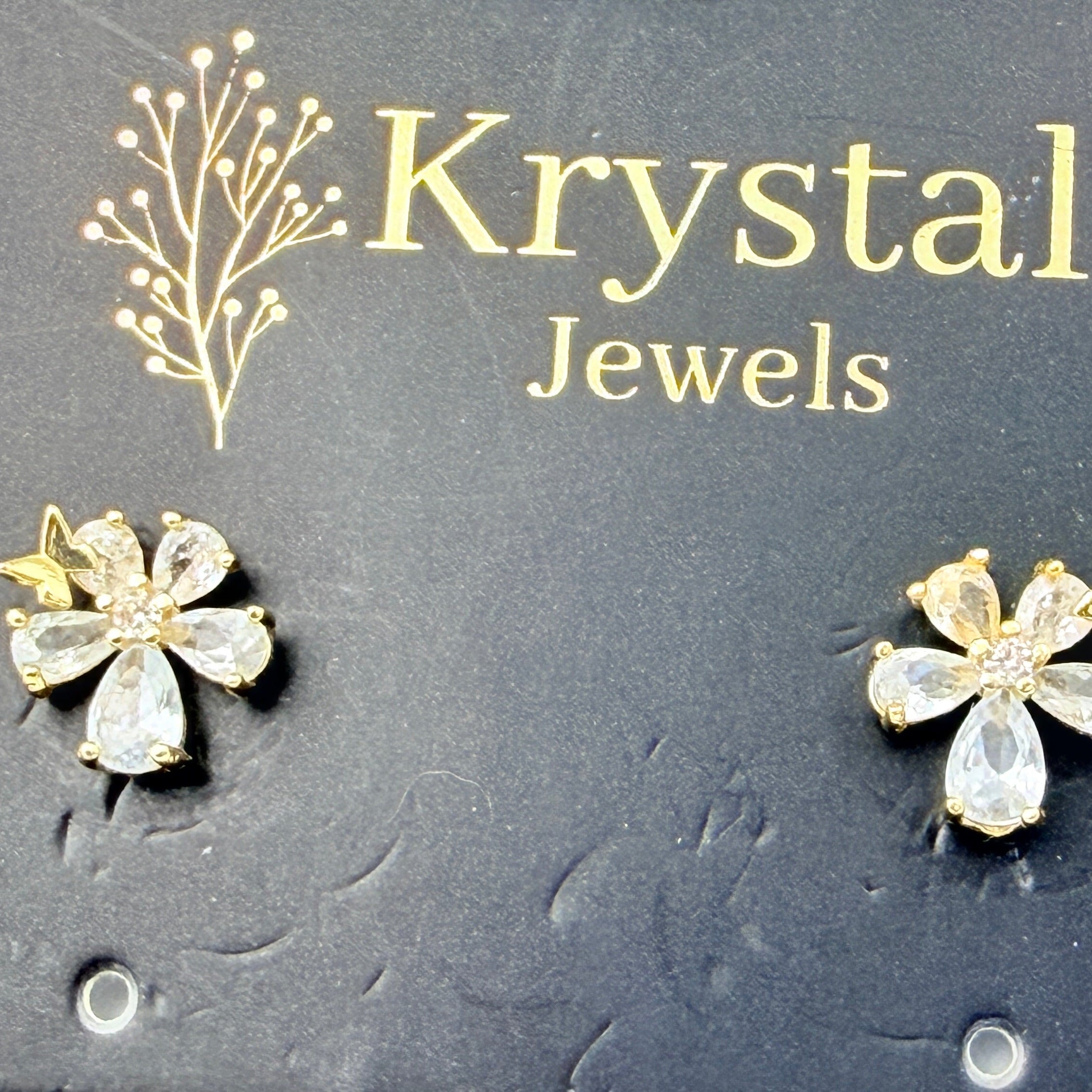 Crystal Bloom Stud Earrings