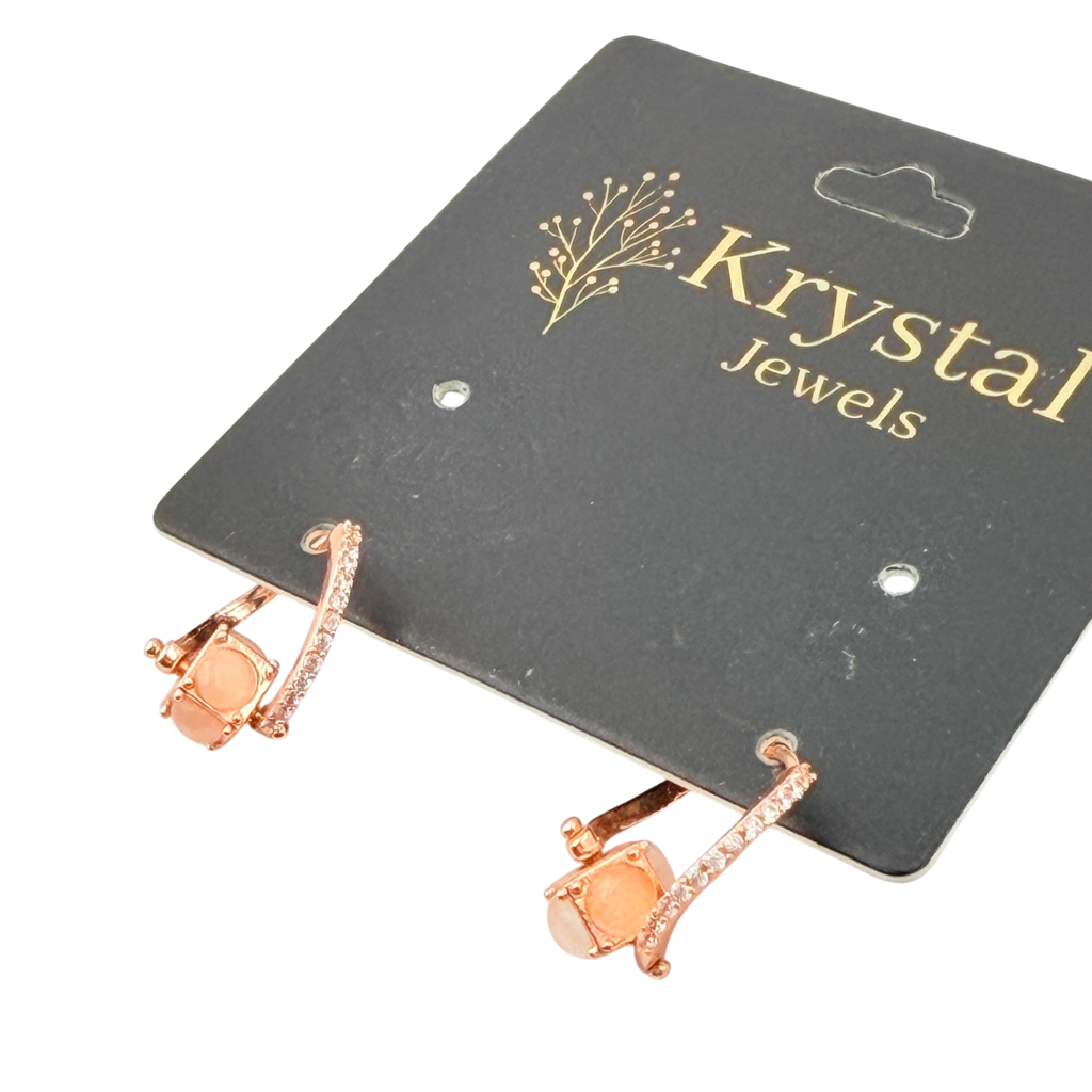 Blush Glow Hoop Earrings
