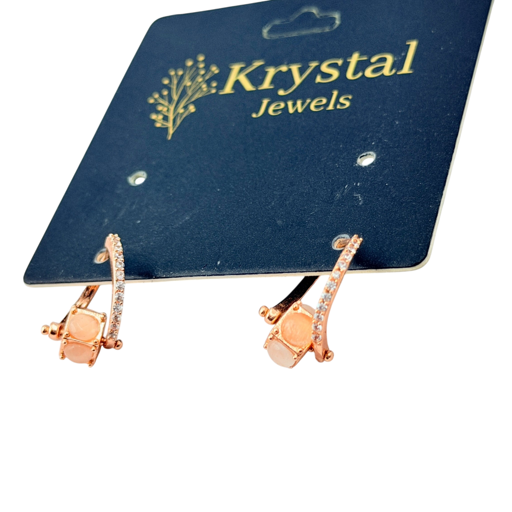 Blush Glow Hoop Earrings