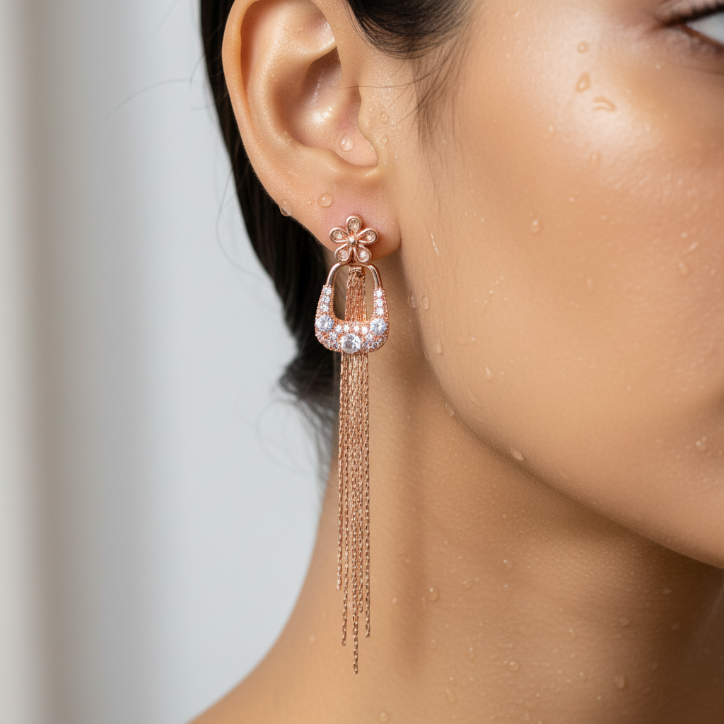 Floral Cascade Drop Earrings