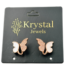 Blush Butterfly Stud Earrings