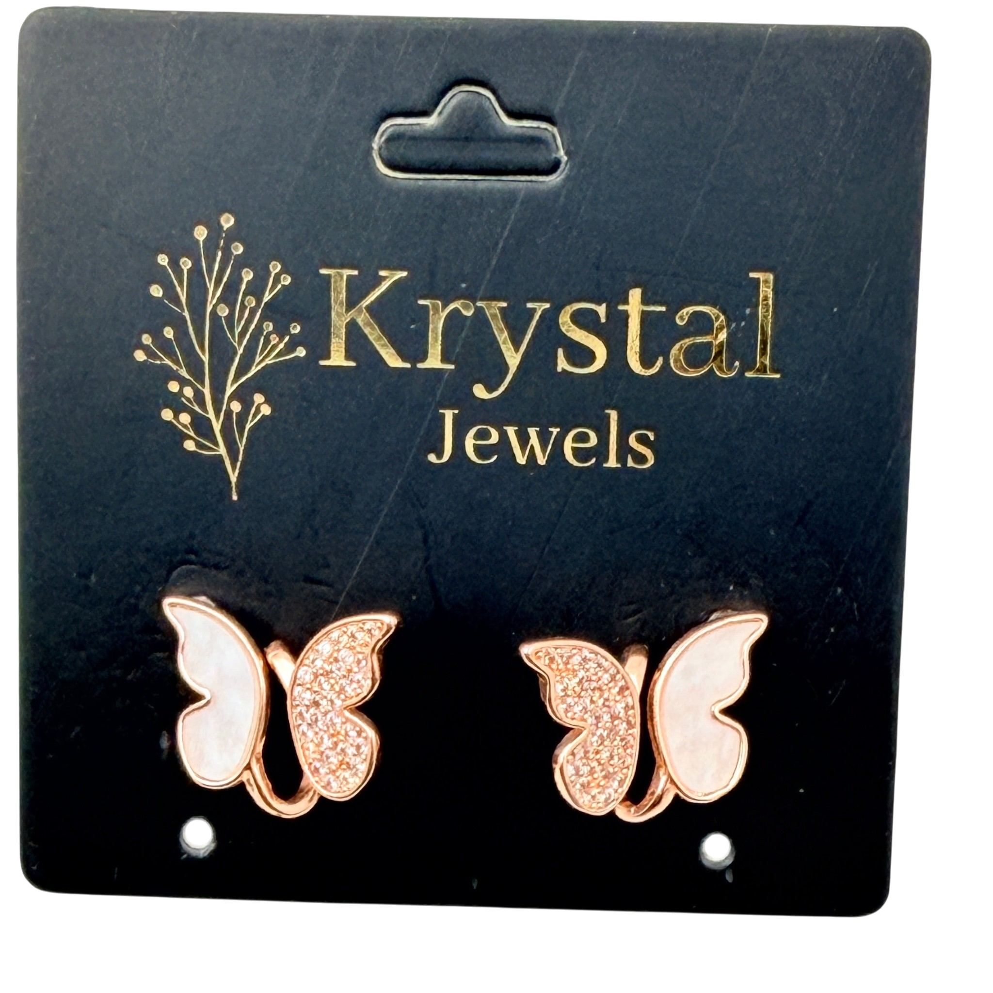 Blush Butterfly Stud Earrings