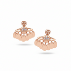 Rose Gold Coin Charm Hoop Earrings