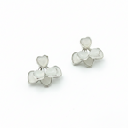 Mother-of-Pearl Heart Cluster Stud Earrings