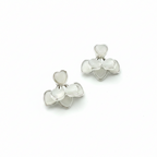 Mother-of-Pearl Heart Cluster Stud Earrings