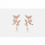 Rose Gold Leaf Drop Earrings