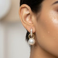 Gold Crystal Hoop Earrings
