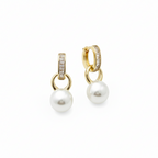 Gold Crystal Hoop Earrings