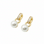 Gold Crystal Hoop Earrings