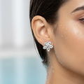 Crystal Petal Bloom Stud Earrings