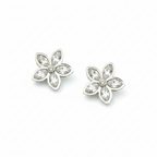 Crystal Petal Bloom Stud Earrings