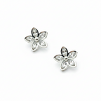 Crystal Petal Bloom Stud Earrings