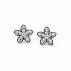 Crystal Petal Bloom Stud Earrings