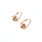 Smoky Crystal Pavé Huggie Earrings