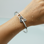 Minimal Charm Motif Silver Cuff