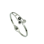 Minimal Charm Motif Silver Cuff