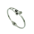 Minimal Charm Motif Silver Cuff