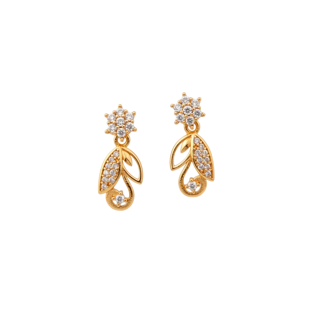 Floral Leaf Drop Earrings