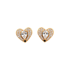 Crystal Heart Stud Earrings