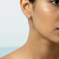 Triple Heart Drop Earrings