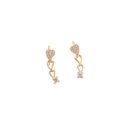 Triple Heart Drop Earrings