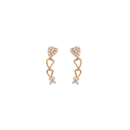 Triple Heart Drop Earrings