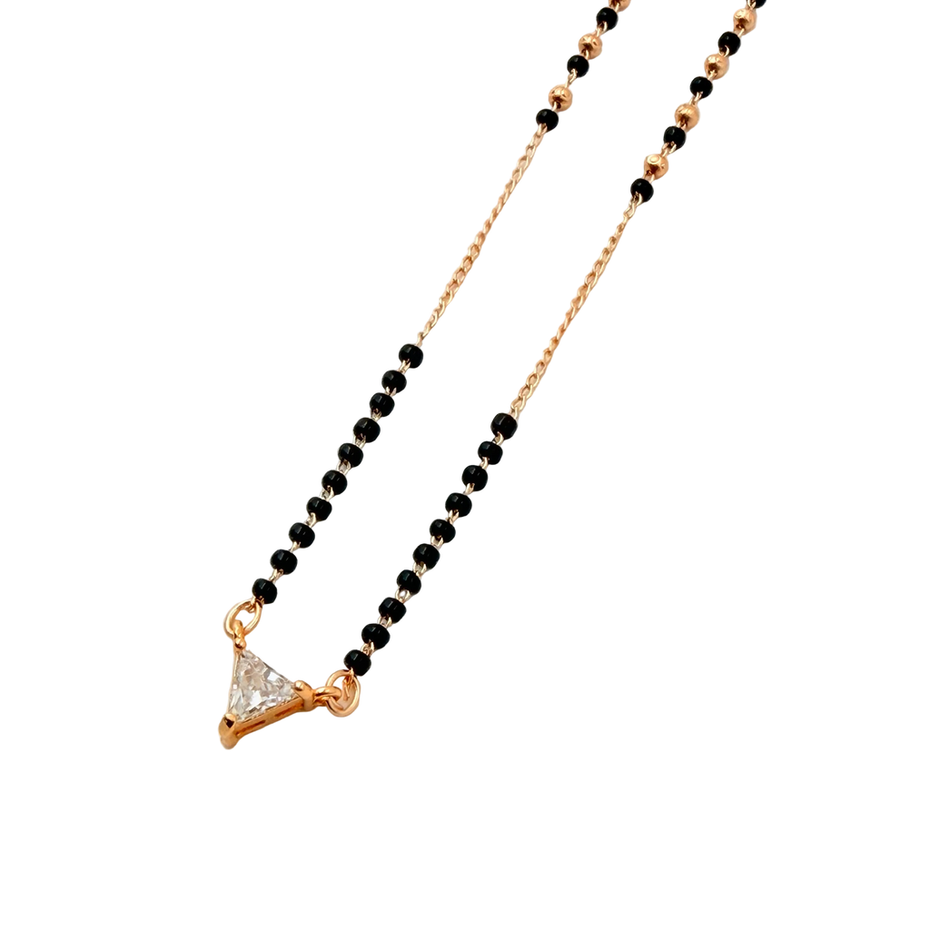 Triangle Solitaire Mangalsutra Necklace