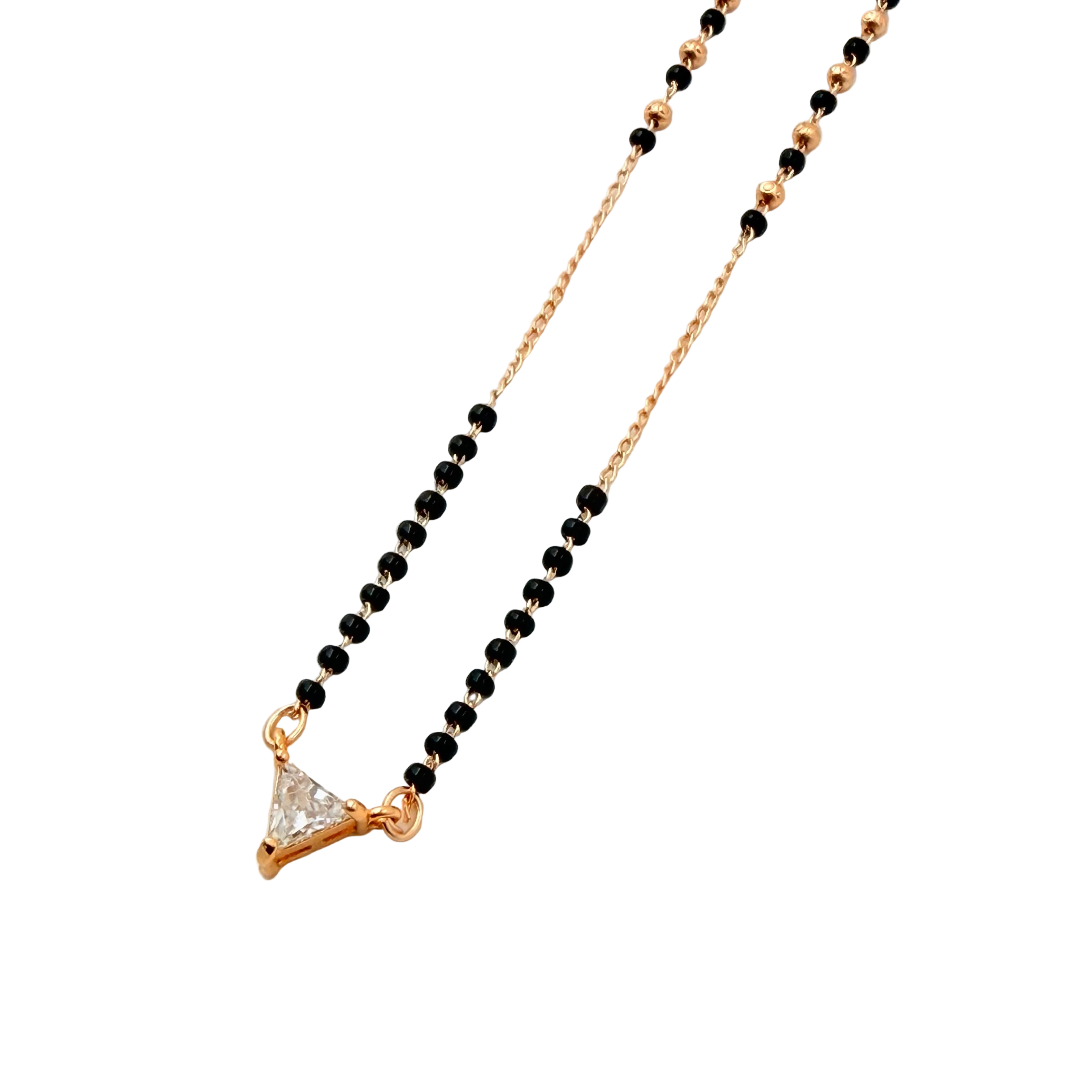 Triangle Solitaire Mangalsutra Necklace