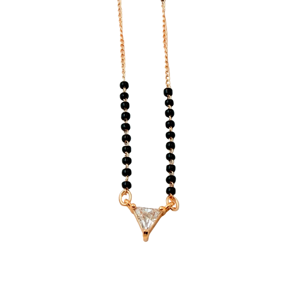 Triangle Solitaire Mangalsutra Necklace