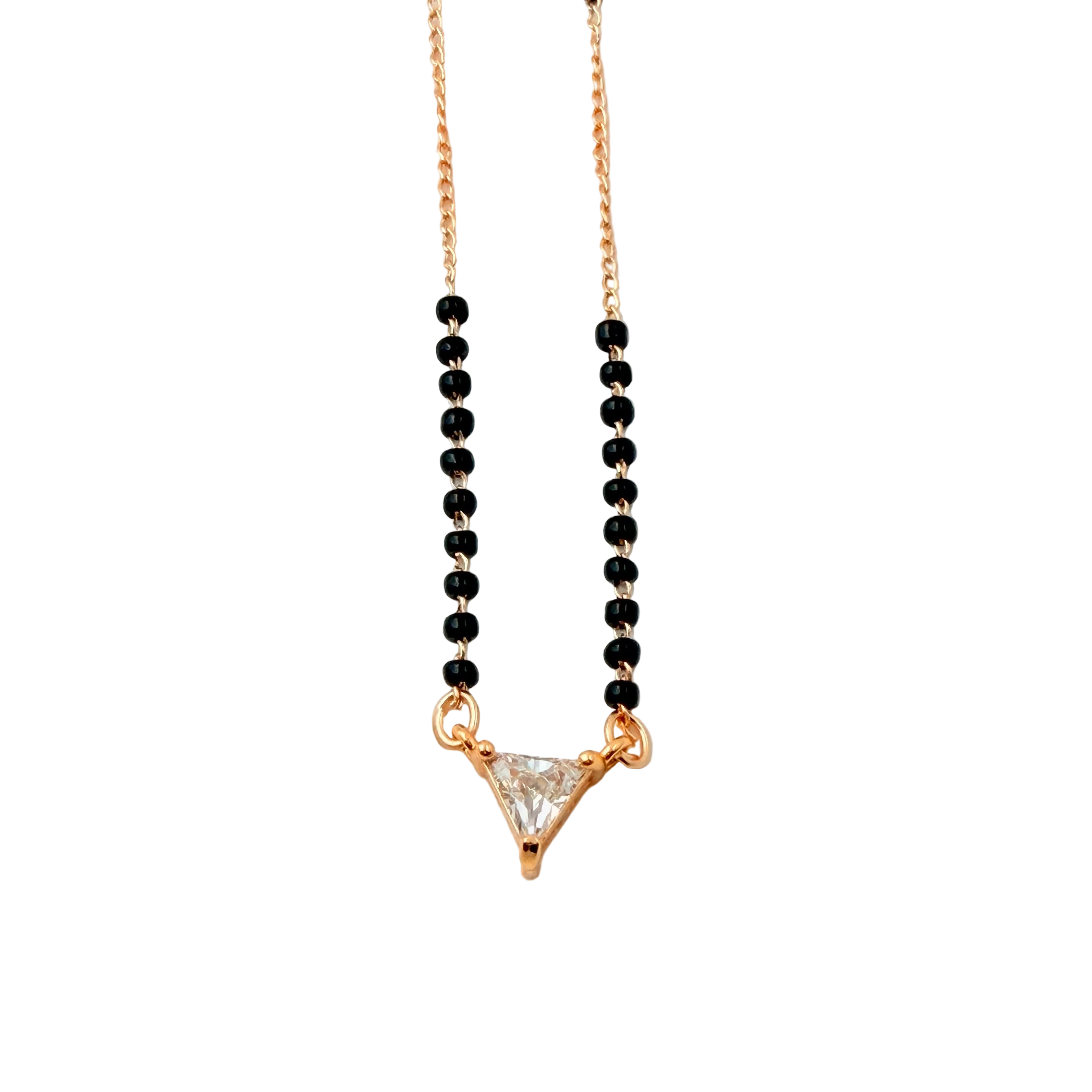 Triangle Solitaire Mangalsutra Necklace