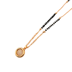 Classic Halo Disc Mangalsutra Necklace