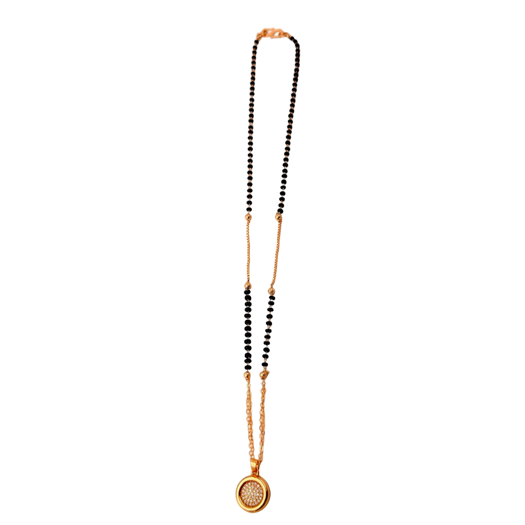 Classic Halo Disc Mangalsutra Necklace
