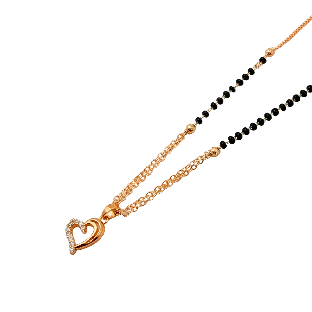 Interlocked Heart Mangalsutra Necklace