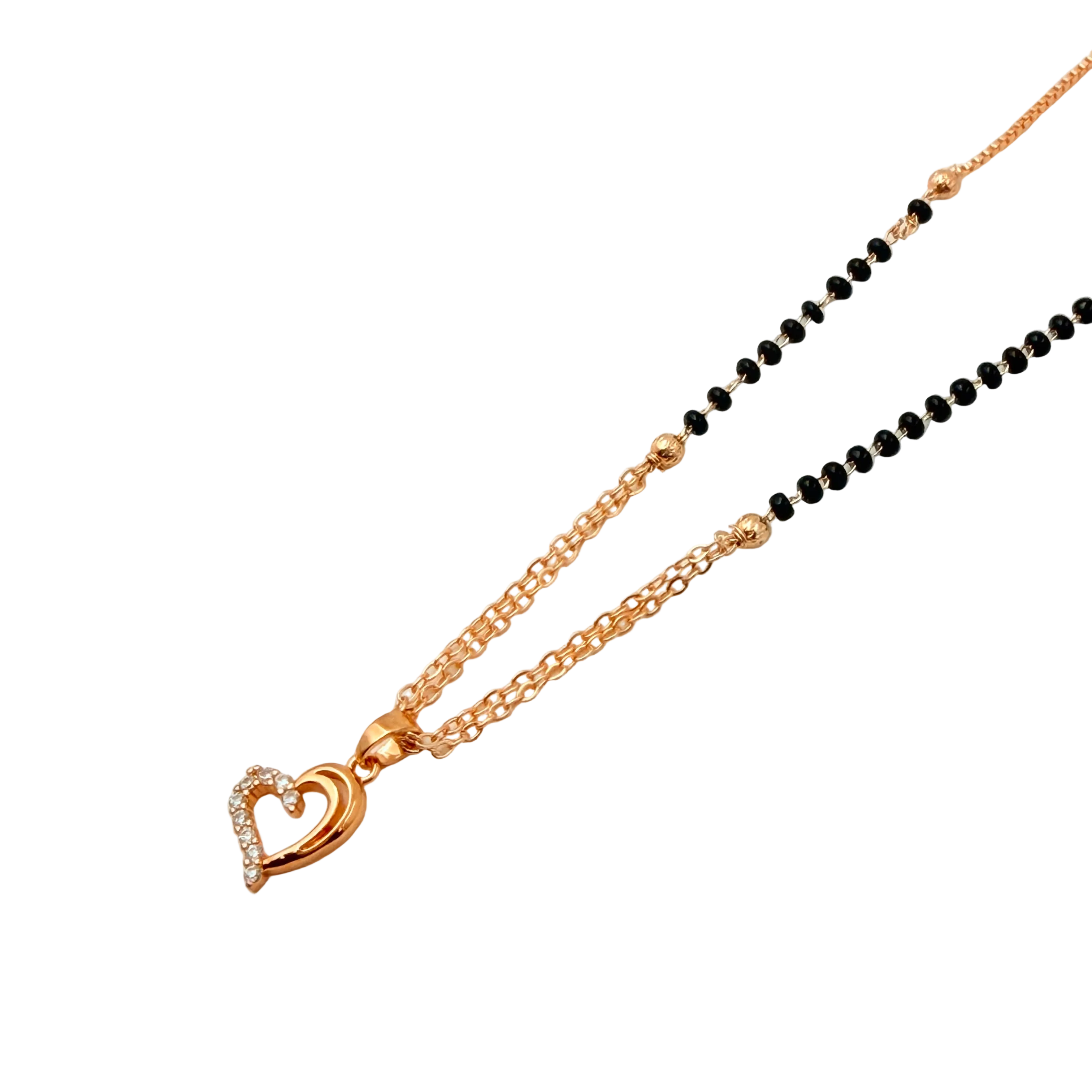 Interlocked Heart Mangalsutra Necklace