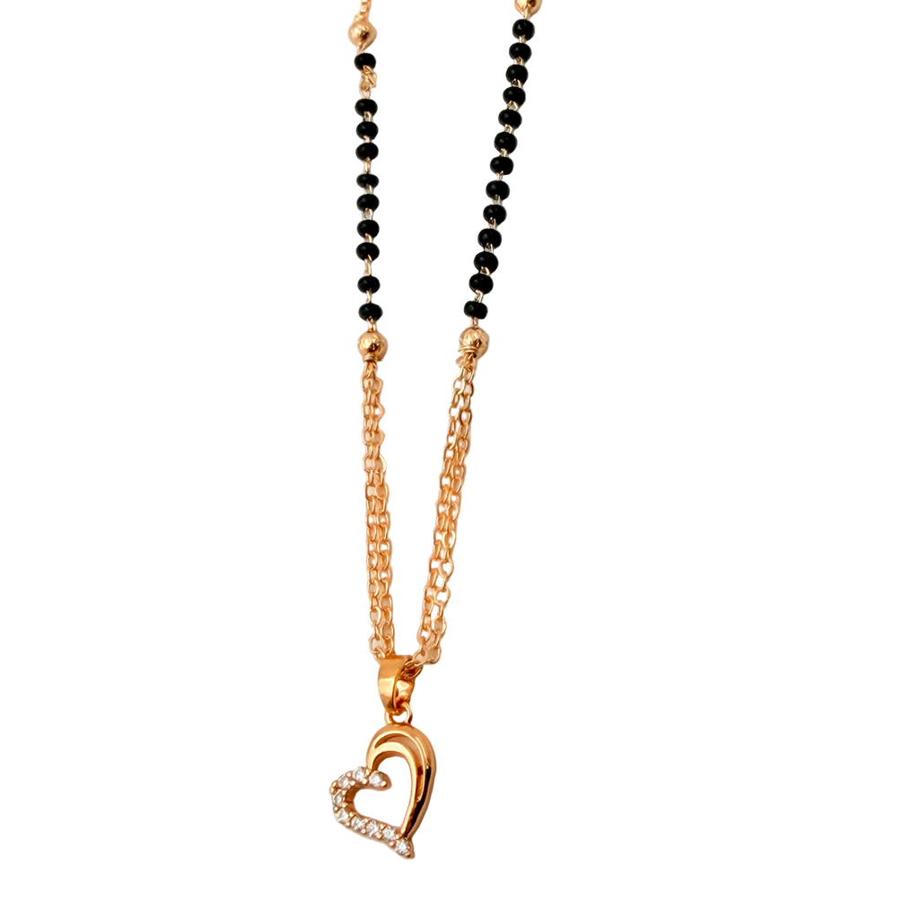 Interlocked Heart Mangalsutra Necklace