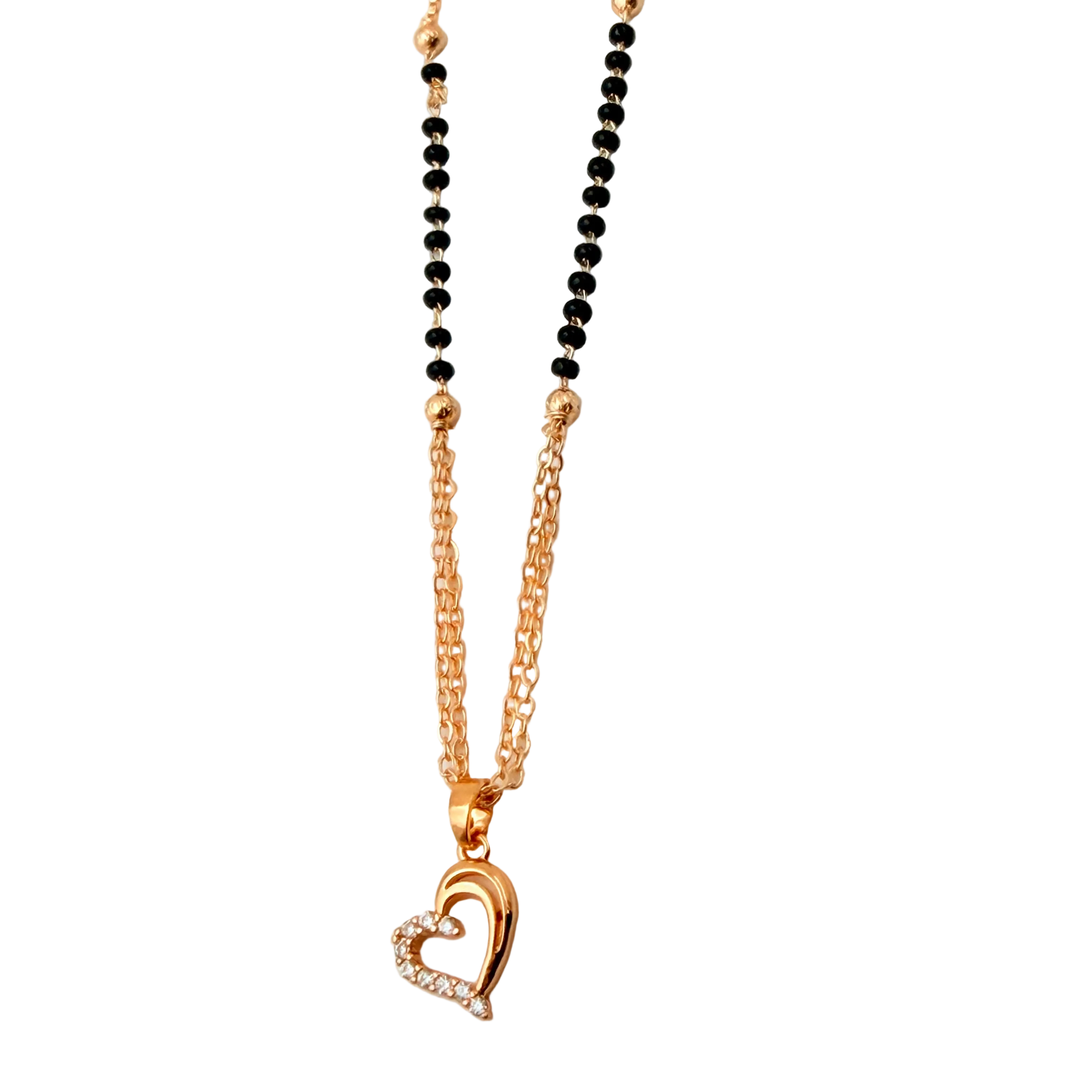Interlocked Heart Mangalsutra Necklace
