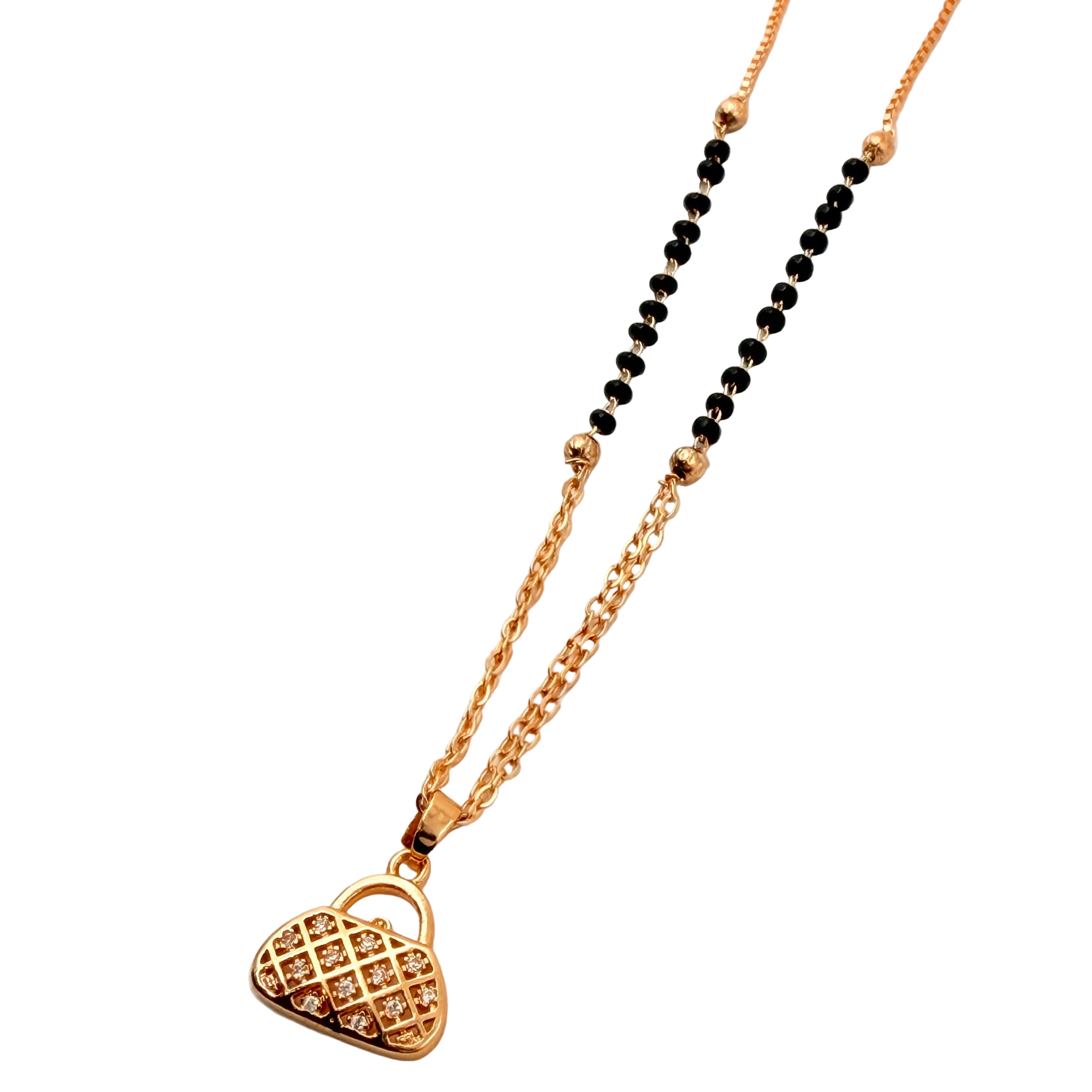 Heart Lock Mangalsutra Necklace