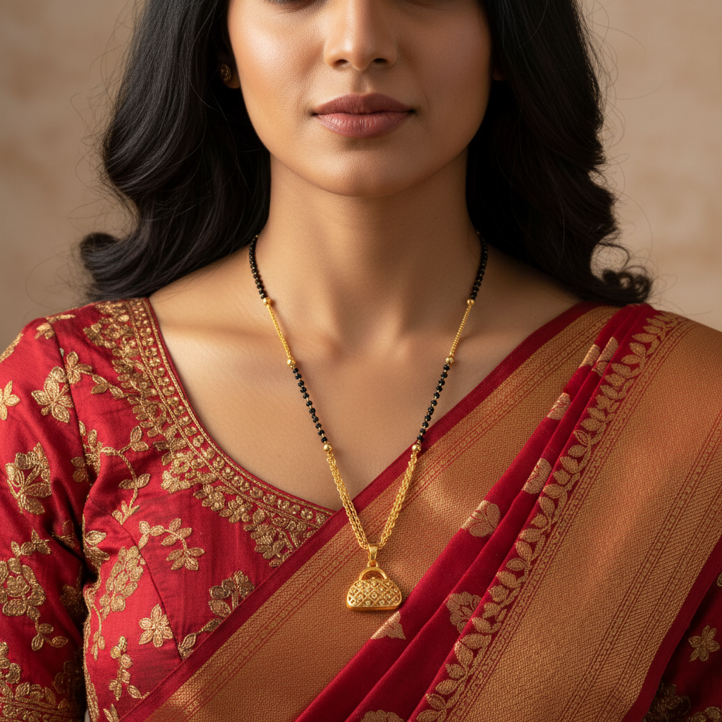 Heart Lock Mangalsutra Necklace