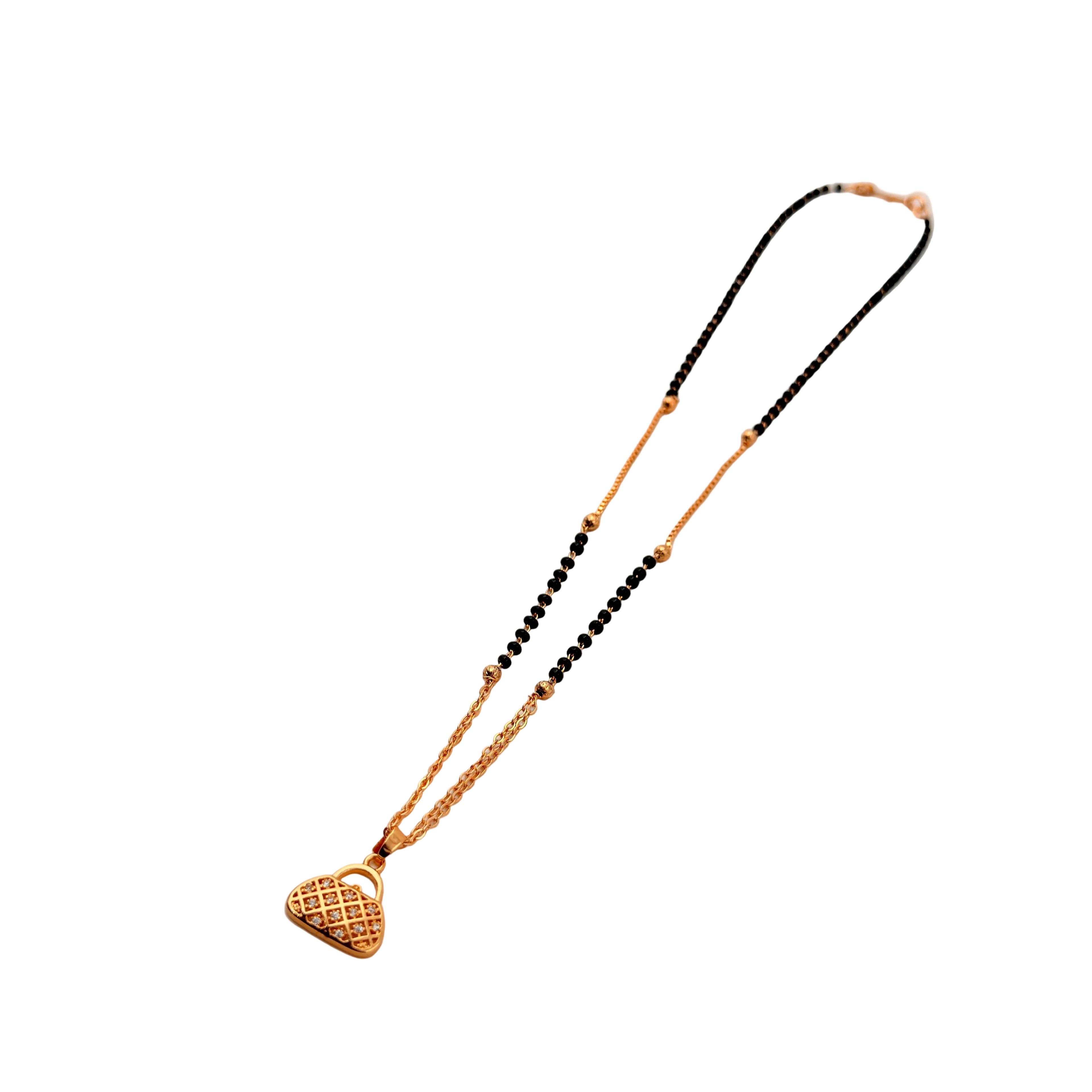 Heart Lock Mangalsutra Necklace