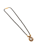 Crystal Teardrop Halo Mangalsutra Necklace