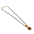 Floral Ruby Halo Mangalsutra Necklace
