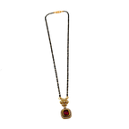 Floral Ruby Halo Mangalsutra Necklace