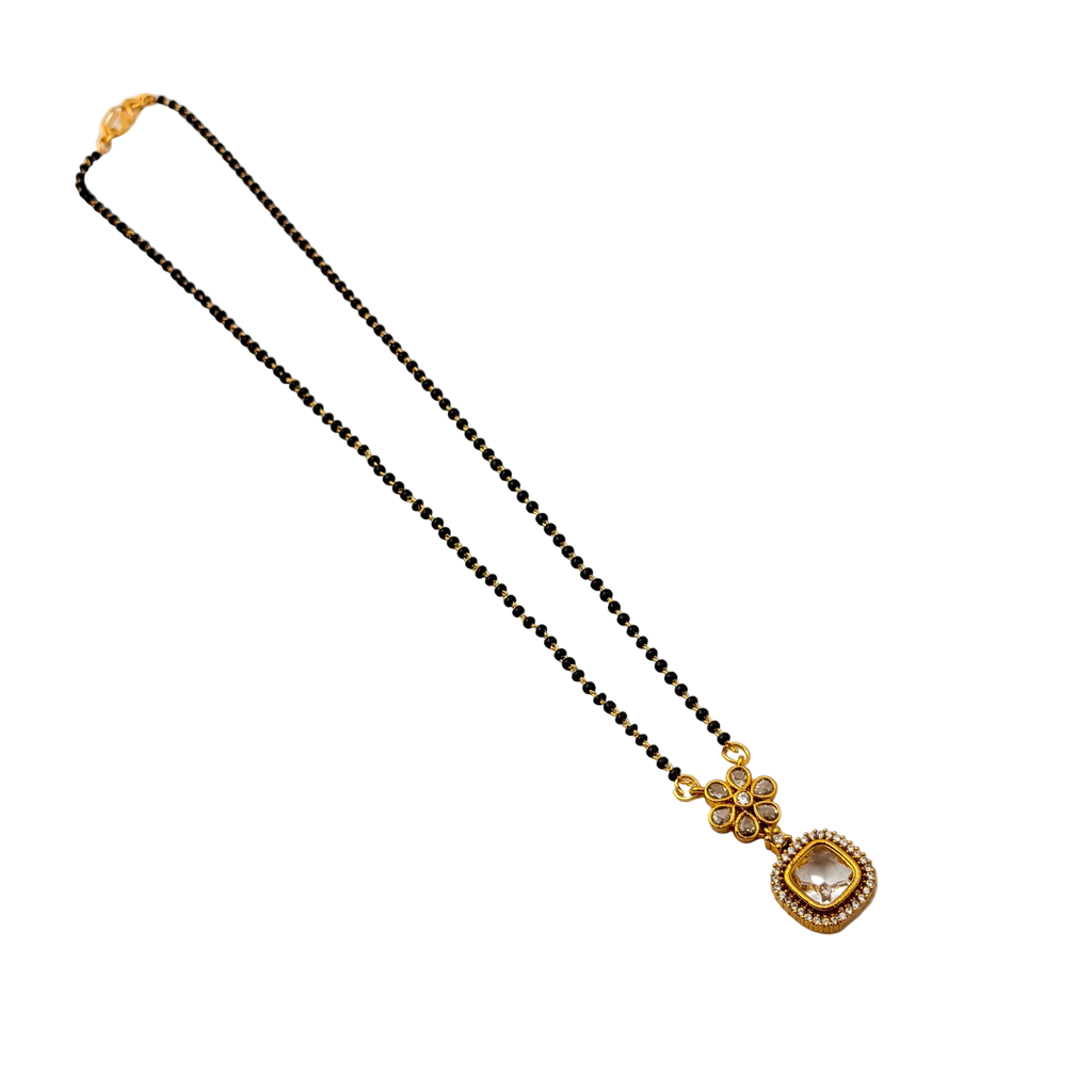 Floral Champagne Halo Mangalsutra Necklace
