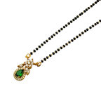 Emerald Bloom Drop Mangalsutra Necklace