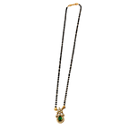 Emerald Bloom Drop Mangalsutra Necklace