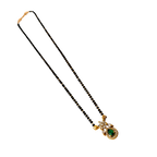 Emerald Bloom Drop Mangalsutra Necklace