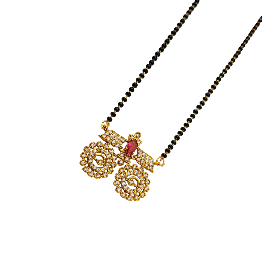Royal Dual Peacock Mangalsutra Necklace