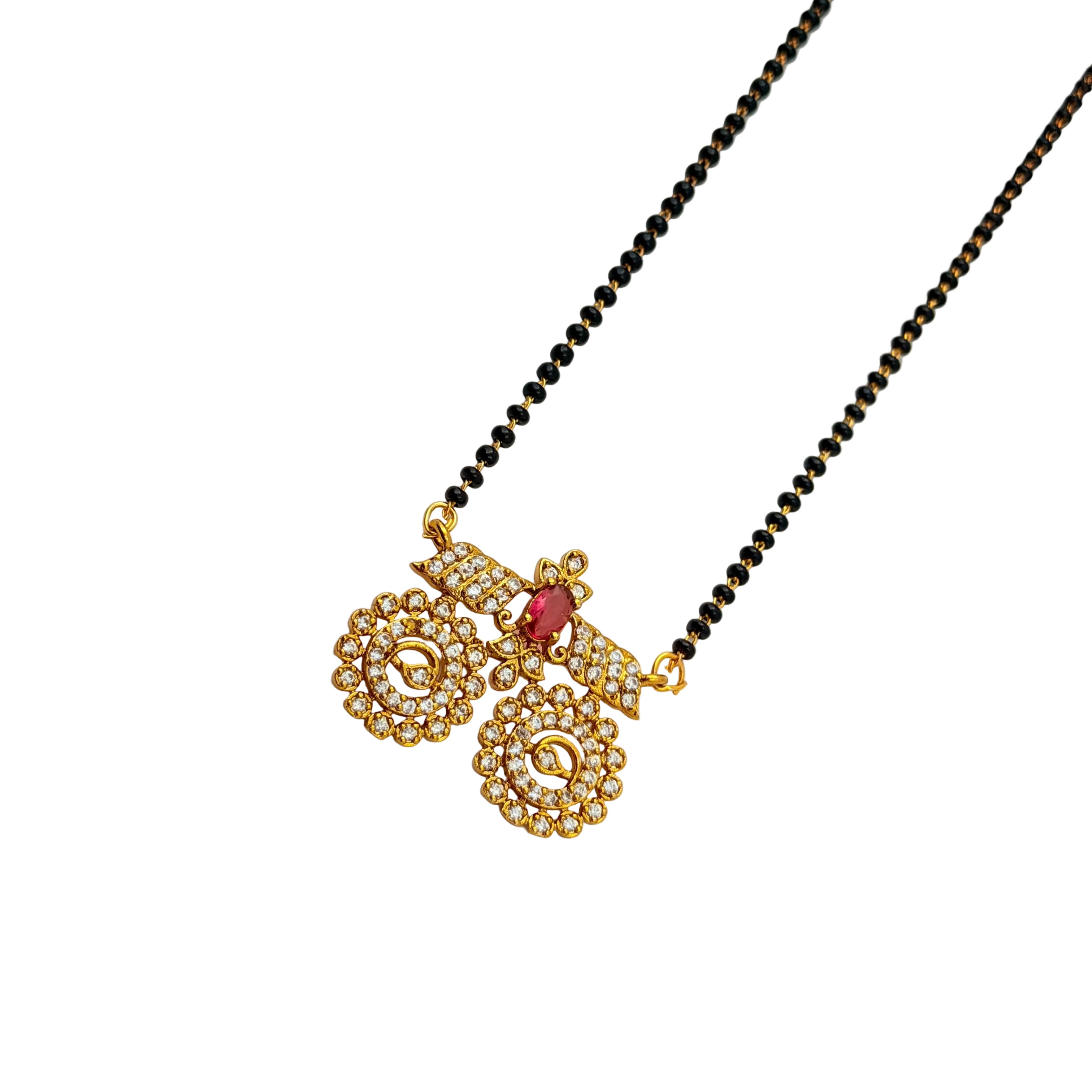 Royal Dual Peacock Mangalsutra Necklace