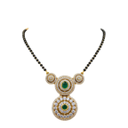 Royal Emerald Dual Peacock Mangalsutra Necklace